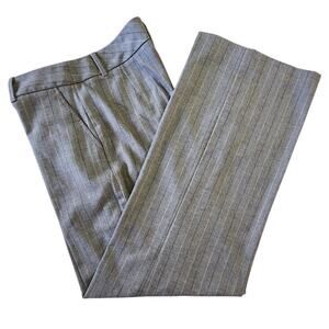 White House Black Market Flat Front Wide Leg Striped Slacks Pants Women Size 12